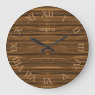 Brown Weathered Wood Style Clock