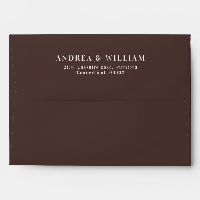 Brown Wedding Envelope (Back (Top Flap))