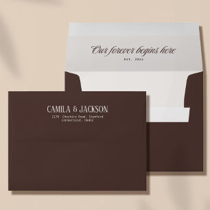 Brown Wedding Envelope