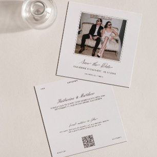 Brown Wedding Save the Date Photo Invitation