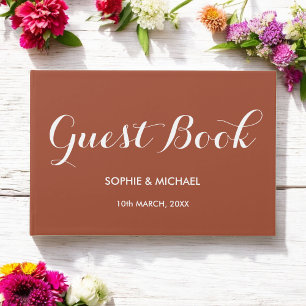 Brown Wedding Terracotta Guest Book