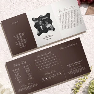 Brown Wedding  Tri-Fold Programme