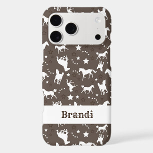 Brown Western Horse Pattern Customised