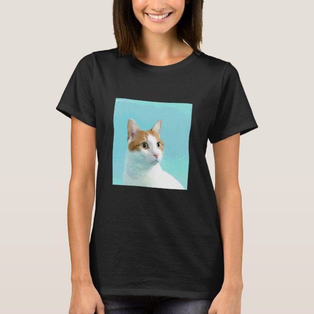 brown white cat_001 T-Shirt (Front)