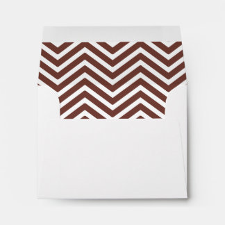 Brown White Chevron Lined Envelope