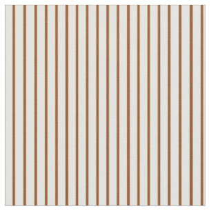 Brown & White Coloured Striped/Lined Pattern Fabric