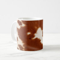 Brown White Cowhide