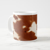 Brown White Cowhide