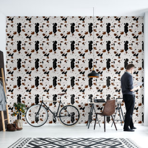 Brown White Cowhide Pattern Wallpaper