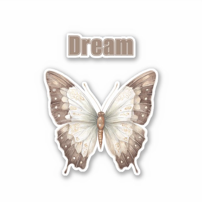 Brown White Dream Butterfly (Front)