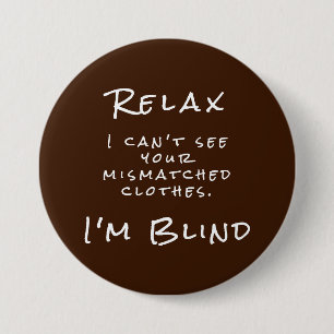 Brown White Eye Doctor Joke Button