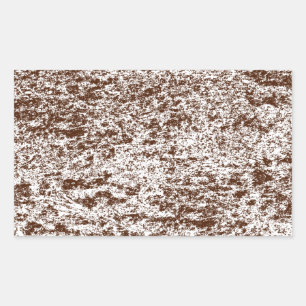 Brown & White Marble Rectangle Sticker