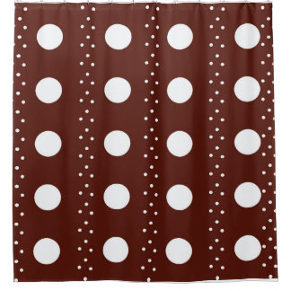 Brown & White Polka Dot Shower Curtain – Rustic Mo