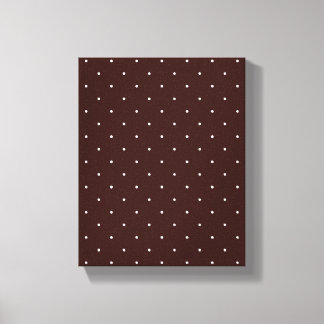 Brown & White Polka Dots Canvas Print