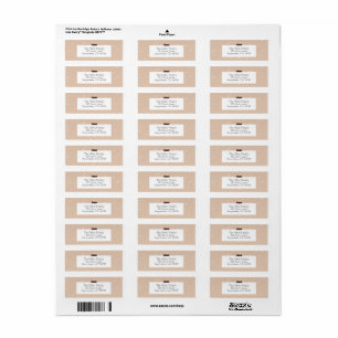 Brown & White Return Label