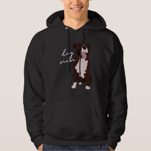 Brown & White Staffordshire Bull Terrier Dog Mum W Hoodie
