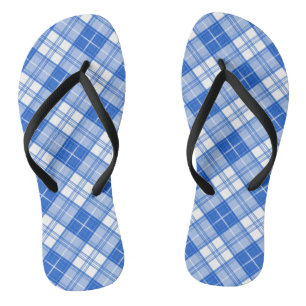 Brown White Tartan Pattern yxm0uat9 Jandals