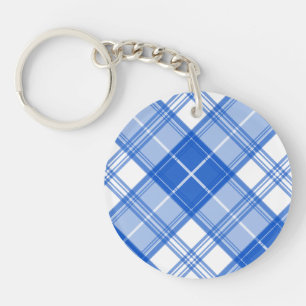 Brown White Tartan Pattern yxm0uat9 Key Ring