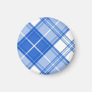 Brown White Tartan Pattern yxm0uat9 Magnet