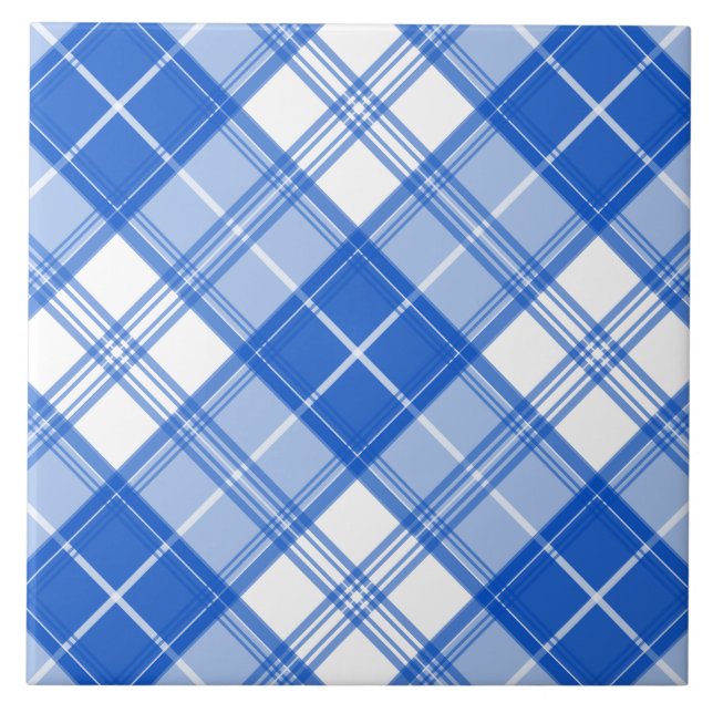Brown White Tartan Pattern yxm0uat9 Tile (Front)