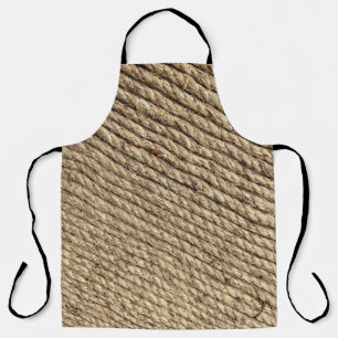Brown wicker mat apron