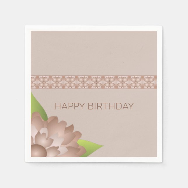 Brown With Rosy Hue Napkin (Front)