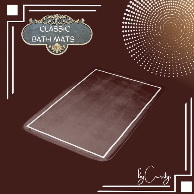 Brown with White Border Bath Mat (Creator Uploaded)