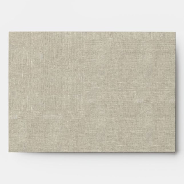 Brown Wood and Linen Envelope (Front)