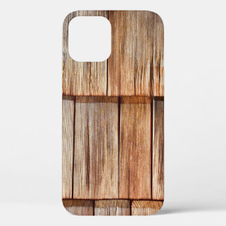 Brown wood iPhone 12 case