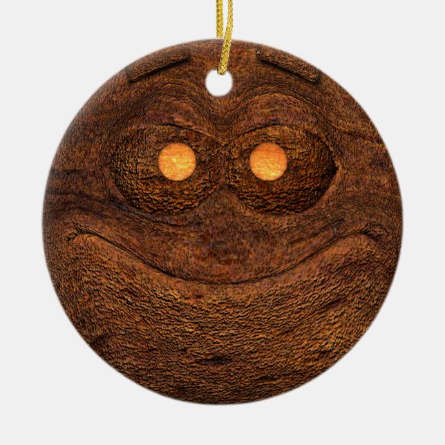 Brown Wood Ceramic Tree Decoration (Front)