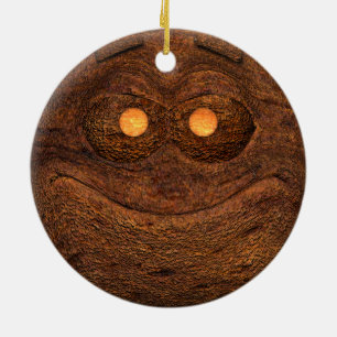 Brown Wood Ceramic Tree Decoration