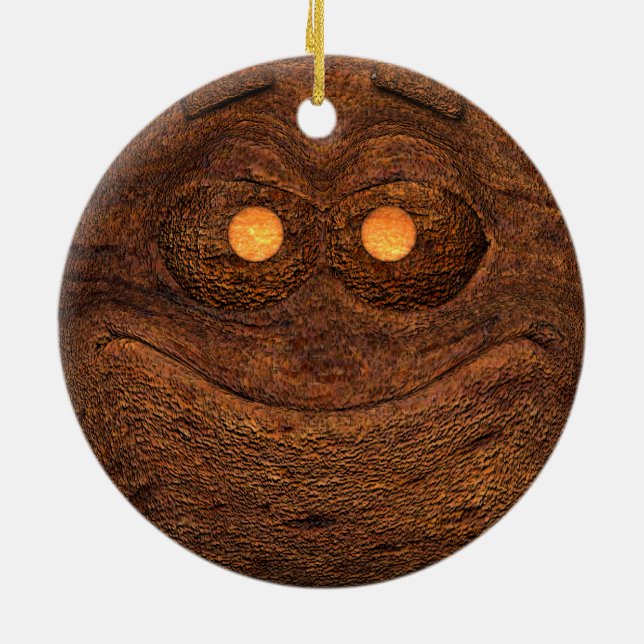 Brown Wood Ceramic Tree Decoration (Back)