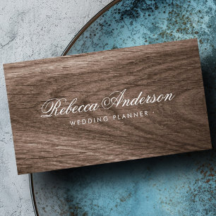 Brown wood elegant feminine professional business card