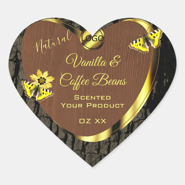 Brown Wood Grain Tree Bark Product Labels Add Logo (Front)