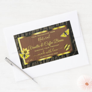 Brown Wood Grain Tree Bark Product Labels Add Logo