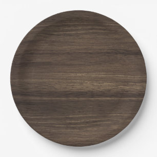 Brown Wood Paper Plate