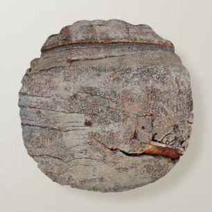 Brown wood round cushion