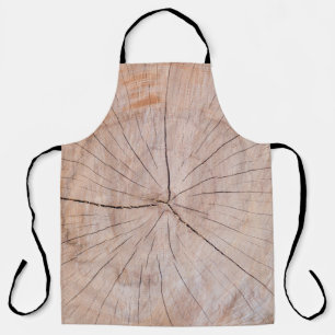 Brown wood slab apron