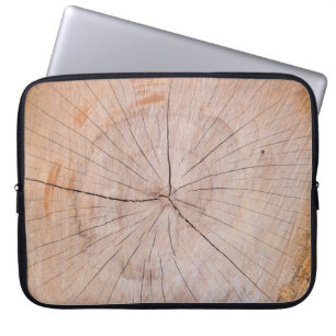Brown wood slab laptop sleeve