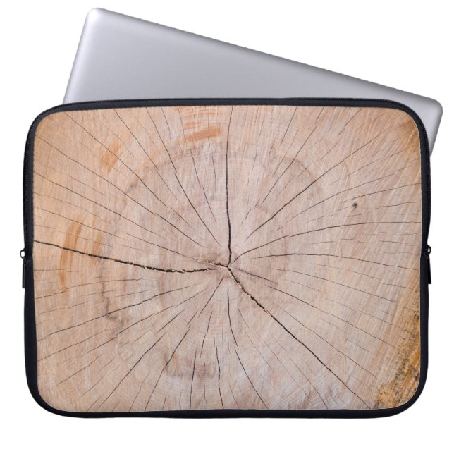 Brown wood slab laptop sleeve (Front)