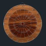 Brown wood texture circles dartboard<br><div class="desc">Brown and dark brown wood texture print circle. Minimalistic design.</div>