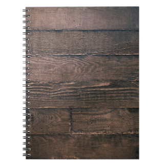 Brown wooden boards notebook