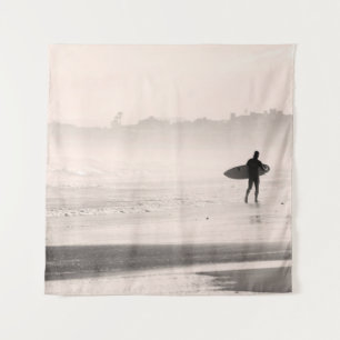 BROWN WOODEN DOCK IN FORNT BODY OF WATER TAPESTRY