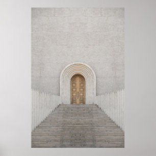 BROWN WOODEN DOOR POSTER