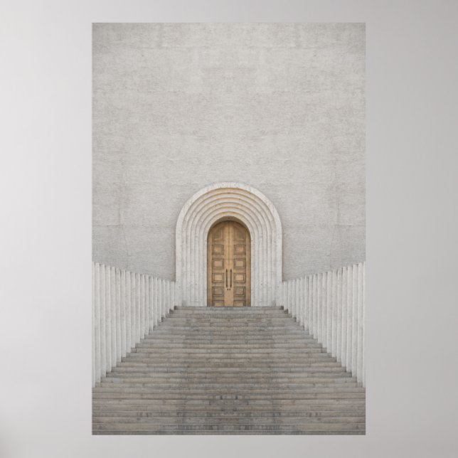 BROWN WOODEN DOOR POSTER (Front)