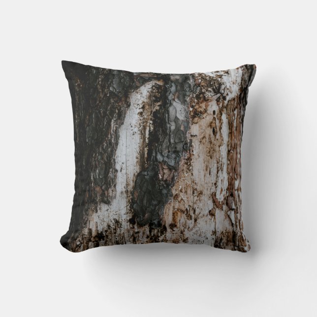 Brown wooden log cushion (Front)