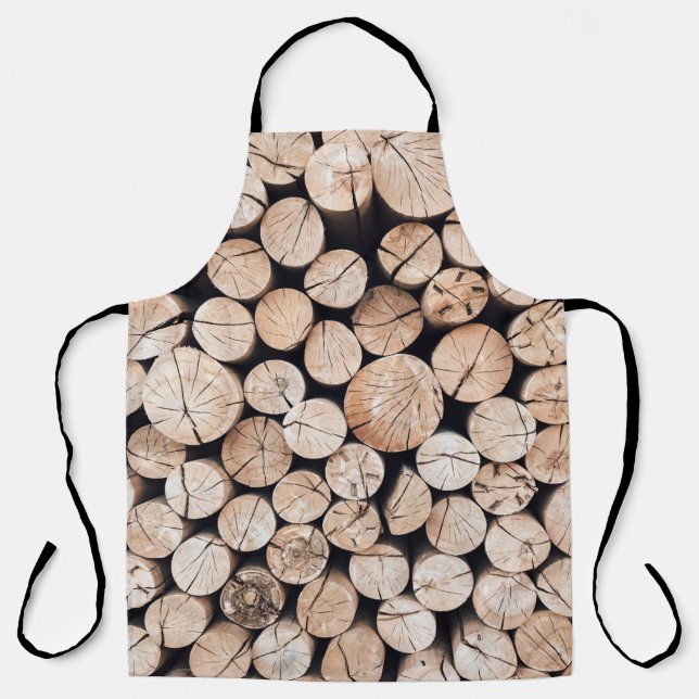 Brown wooden log lot apron (Front)