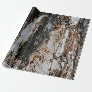 Brown wooden log wrapping paper