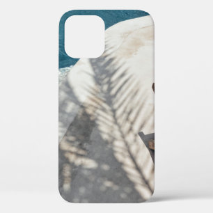 Brown wooden lounger near body of water iPhone 12 case