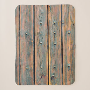 Brown wooden panel sherpa blanket